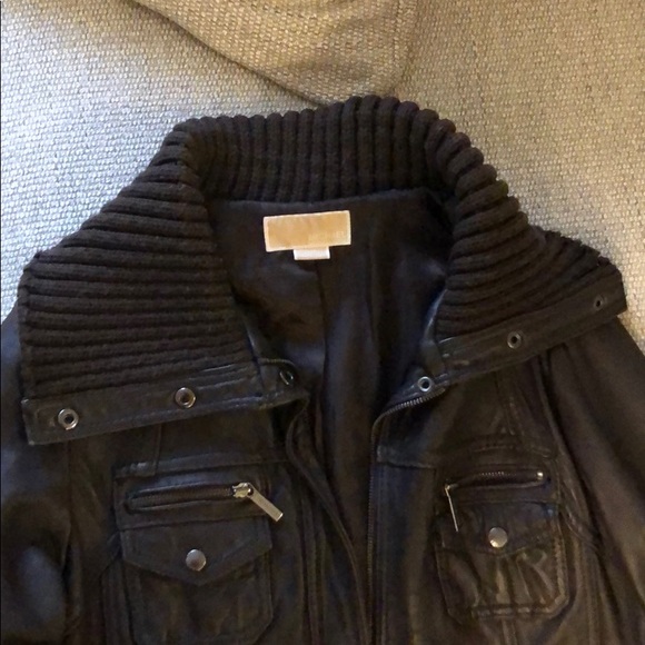 Michael Kors Brown leather jacket - Picture 4 of 8